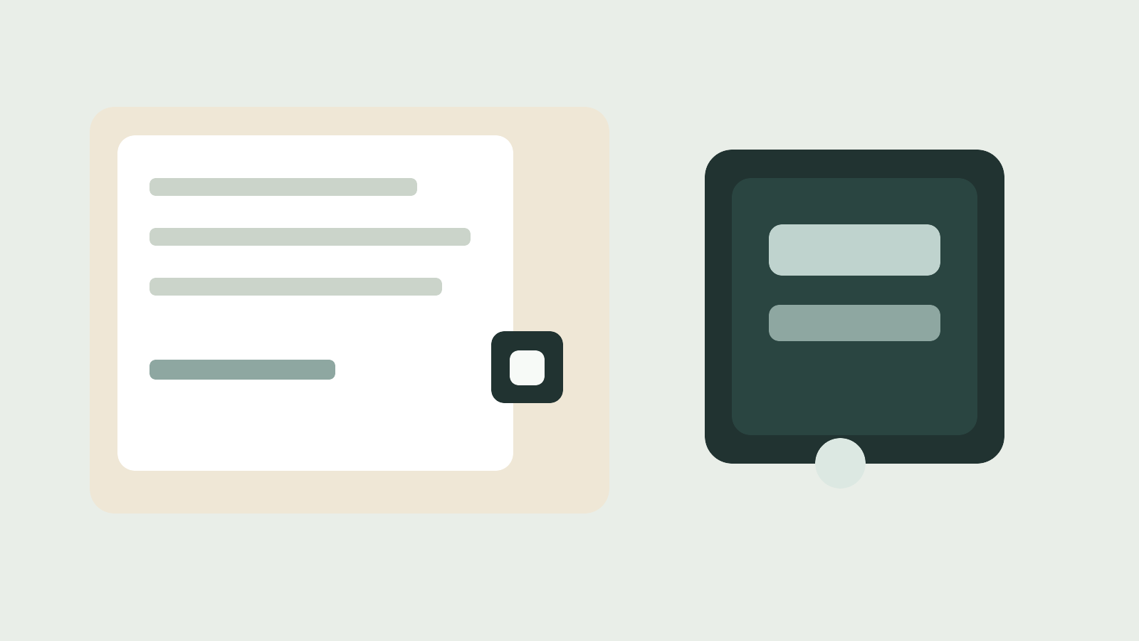 Heat pump quote paperwork, thermostat, and outdoor unit in a calm editorial buyer scene